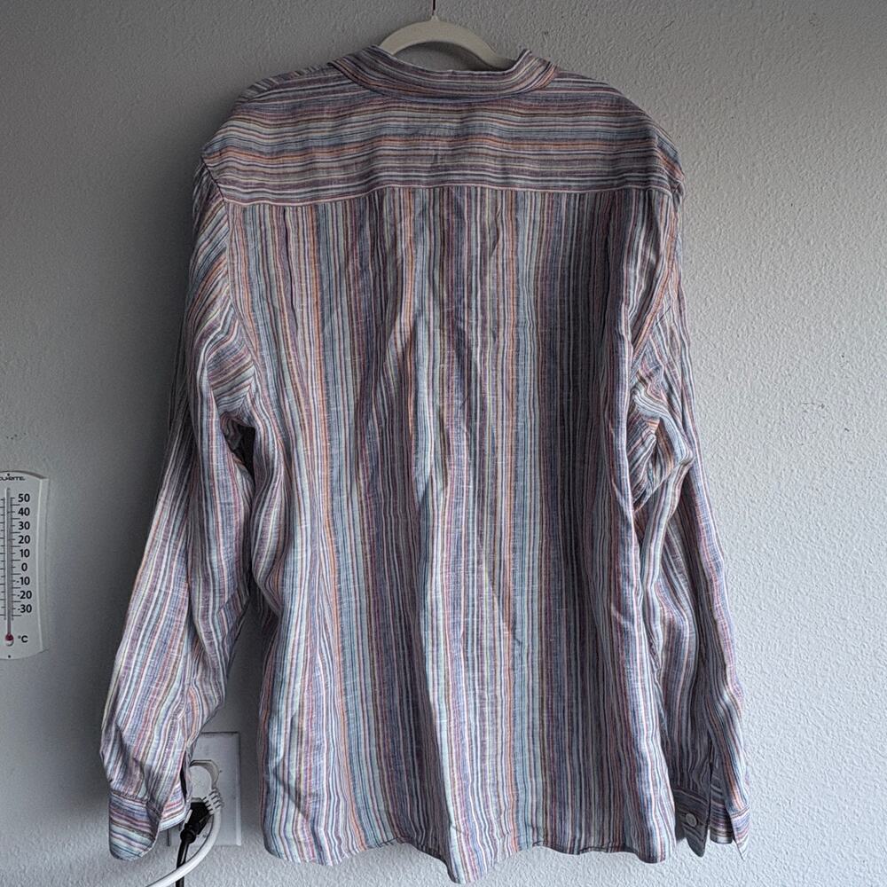 32 Bar Blues ZING ITALIAN LINEN SHIRT STYLE NUMBER: 633506 Resort Beachy Sz XXL - Picture 5 of 6